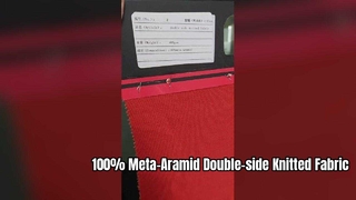 Nome do produto: tecido de malha dupla face 100% metaaramida Peso: 400gsm Largura: 180 cm