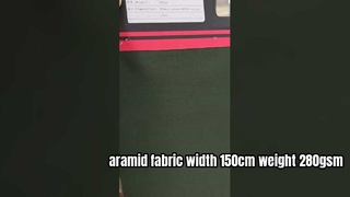 tecido de aramida largura 150cm peso 280gsm composição: 50% meta aramida + 50% FR viscose + PTFE