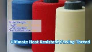 Linha de costura resistente ao fogo Meta Aramid de alta resistência