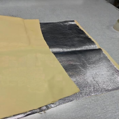 A cor natural 100% Para Aramid aluminizou a tecelagem do cetim da tela