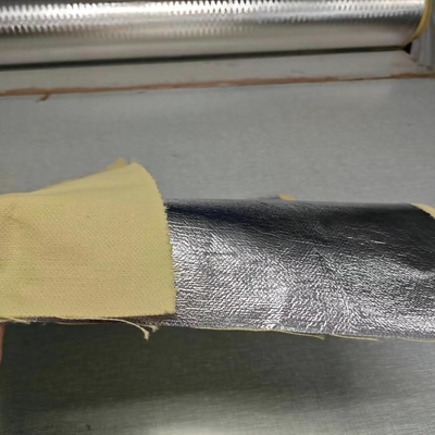 A cor natural 100% Para Aramid aluminizou a tecelagem do cetim da tela