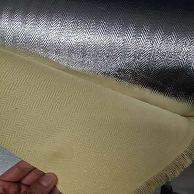 Os desenhos em espinha que tecem 100% Para Aramid aluminizaram a tela