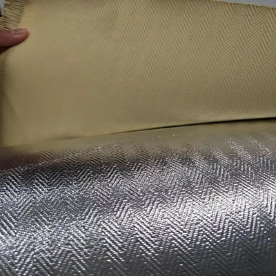 Os desenhos em espinha que tecem 100% Para Aramid aluminizaram a tela