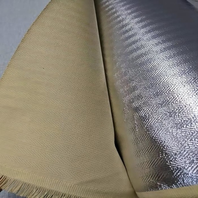 Os desenhos em espinha que tecem 100% Para Aramid aluminizaram a tela