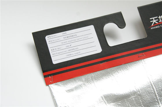O meta 100% branco natural Aramid aluminizou a tecelagem da sarja da tela