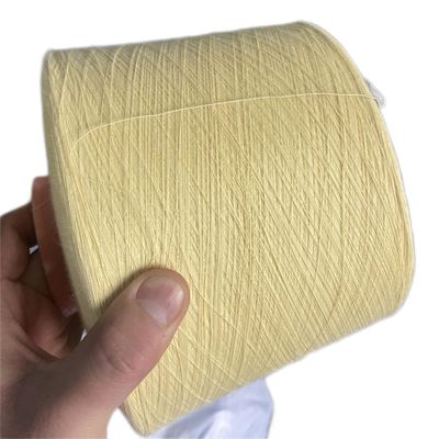 66 TEX Para Aramid Fiber Yarn Ne18/2 amarelo cru para luvas resistentes cortadas