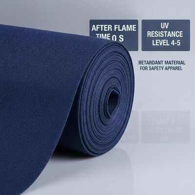 Após o tempo de chama 0 S Navy Blue Meta Aramid Tecido Resistência UV Nível 4 5 Material retardador de chama para vestuário de segurança
