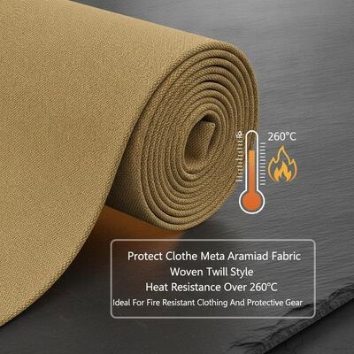 Proteger o Vestuário Meta Aramida Tecido Twill estilo Resistência ao calor acima de 260 ° C Ideal para roupas resistentes ao fogo e equipamento de proteção
