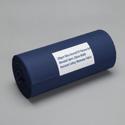 200gsm Meta Aramida FR Viscose Tecido Misturado Antiestático 150cm de Largura Tecido de Segurança Resistente a Chamas