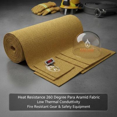Tecido de aramida Pará de resistência ao calor de 260 graus com baixa condutividade térmica adequado para equipamentos resistentes ao fogo e equipamentos de segurança