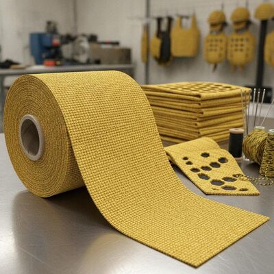 Tecido durável de aramida para aplicações industriais de equipamentos de proteção e fabricação de equipamentos de segurança