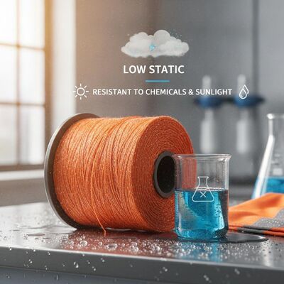 Resistente a produtos químicos e à luz solar Filamento modacrílico sintético com baixa acumulação estática concebido para segurança e vestuário de proteção