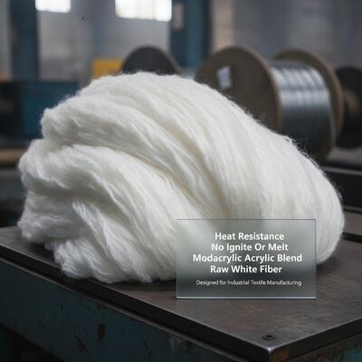 Resistência ao calor Sem ignição nem fusão Modacrílico Mistura acrílica Fibra branca crua concebida para fabrico industrial de têxteis