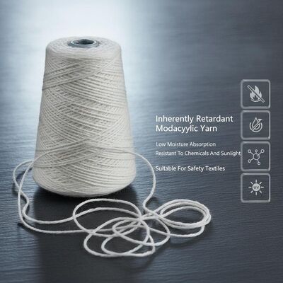 Absorção inerentemente de baixa umidade do fio modacrílico retardador de chama, resistente a produtos químicos e à luz solar, adequado para têxteis de segurança