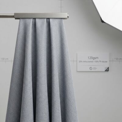 50% Meta-Aramida 50% FR Tecido revestimento de viscose - Retardante de Chama Permanente 120 gsm para vestuário de protecção
