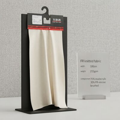 Tecido de Malha FR com 180 cm de Largura e Gramatura de 215 g/m² com 70% Modacrílico e 30% Viscose FR para Aplicações Retardantes de Chamas