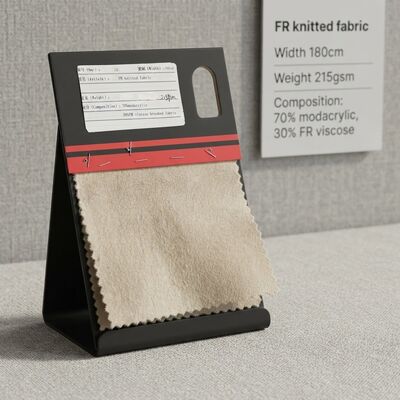 Tecido de Malha FR com 180 cm de Largura e Gramatura de 215 g/m² com 70% Modacrílico e 30% Viscose FR para Aplicações Retardantes de Chamas