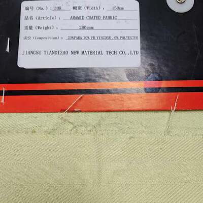 Tecido Meta Aramida 280gsm 150cm Largura 23% Para Aramida 70% Viscose FR 6% Poliéster Resistente a Chamas para Vestuário de Proteção