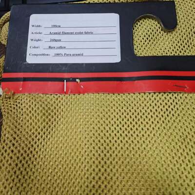 Tecido para-aramídeo resistente ao corte de 260 gramas e Tecido de malha de aramídeo de largura de 180 cm para vestuário de proteção