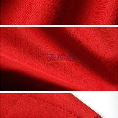 Meta vermelho Aramid 5% Para Aramid 2% 150gsm antiestático da tela 93% de Aramid do meta
