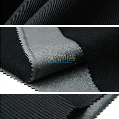Tela preta 93/5/2 da fibra de Aramid do meta 280gsm com revestimento do plutônio