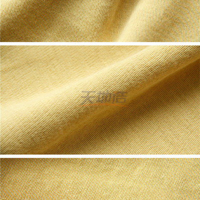 Amarelo cru da tela 220gsm de 100% Para Aramid para facada do anti corte das luvas a anti