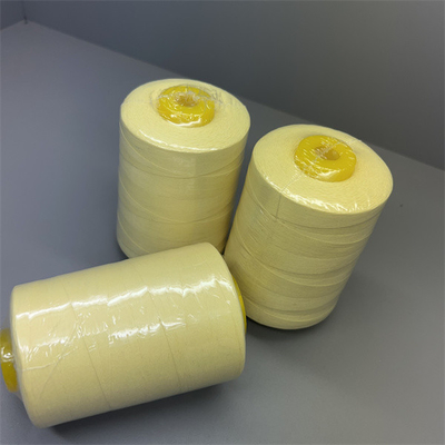 60 TEX Ne 30/3 de amarelo cru da linha de costura de Para Aramid com de grande resistência