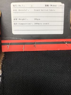 Flame Resistant Aramid Knitted Fabric with High Tensile Strength and Excellent Heat Resistance for Industrial Safety (Flame Resistente Aramido Tecido com Alta Força Tensile e Excelente Resistência ao Calor para Segurança Industrial)