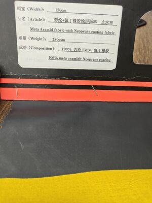 Tecido Meta Aramid com Revestimento de Neoprene - Retardante de Chama Permanente, Resistente a Altas Temperaturas e Excelente Desempenho à Prova d'Água